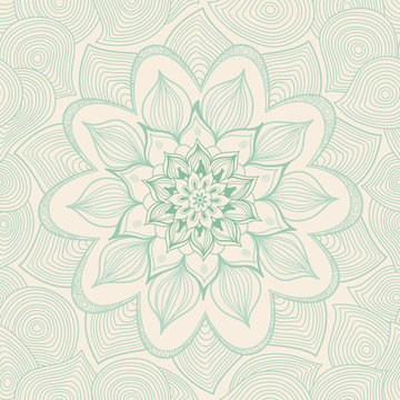 Ornamental seamless pattern with flowers