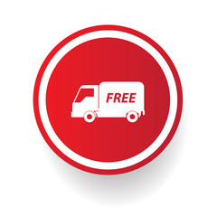 Free transport button,vector