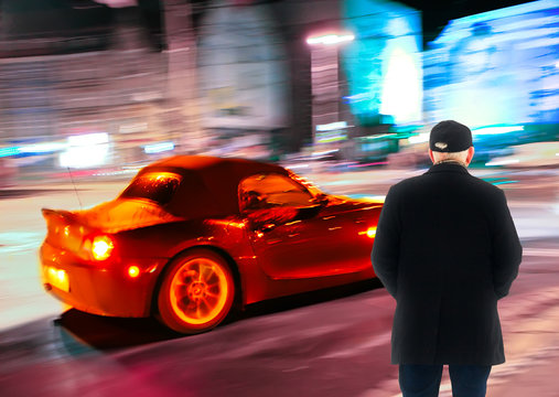 lonely man in the city