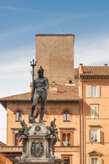 Fototapeta na wymiar Bologna, Italy: Neptune Statue