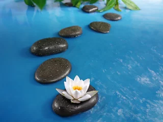 Selbstklebende Fototapeten zen stones in water © Witold Krasowski