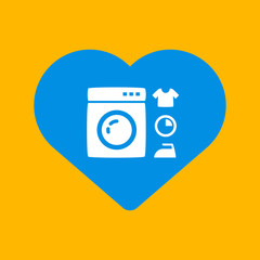 heart with a washing machine