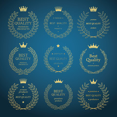 set of laurel wreaths