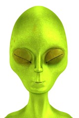 realistic 3d render of alien