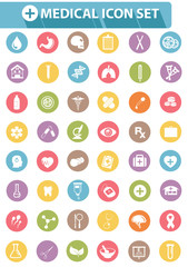 Medical icons,Colorful version,vector