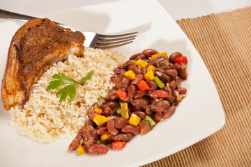 Red Beans and Rice with Pork Chops