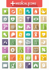 Healthy & Medical icons,Flat version,vector