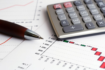Financial accounting stock market graphs analysis