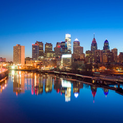 Fototapeta na wymiar Downtown Skyline of Philadelphia, Pennsylvania.