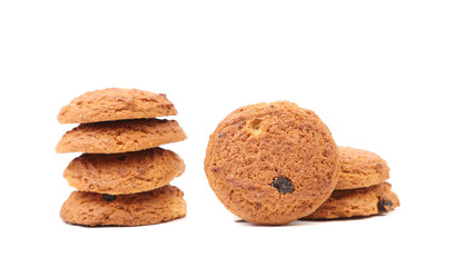 Stake oatmeal cookies with raisins