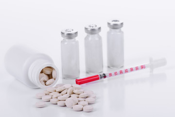 pharmacology tablets vials syringes