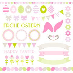 Easter Icon Set Pastel Green