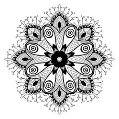 Ornamental round lace pattern is like mandala_1