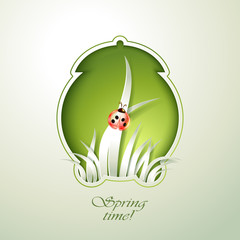 Spring Green alarm clock with grass