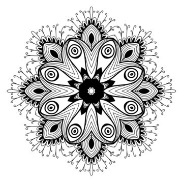 Ornamental round lace pattern is like mandala_1