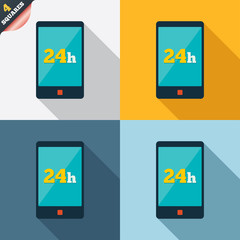 Service and support for customers. 24 hours.