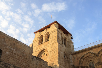 Bell tower above entrance to the Temple of Holy Sepulchre