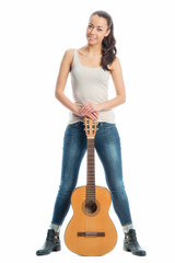 Frau mit Gitarre