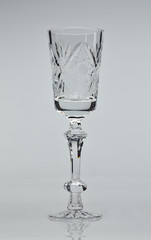 Crystal Faceted Glass Isolated White Background