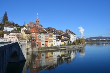 Obraz premium Brückenansicht von Laufenburg Baden