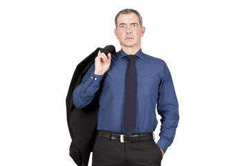 Fototapeta premium Portrait of business man isolated on white background