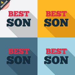 Best son sign icon. Award symbol.