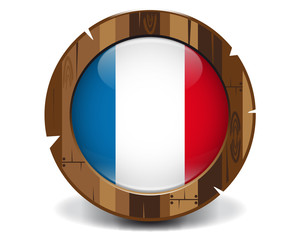 France wood button