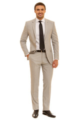 Well-dressed man in suit and tie. Charismatic businessman 