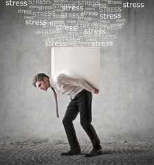 burdened businessman