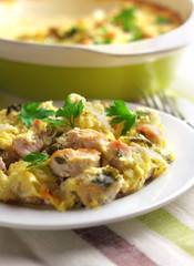 Chicken breast and cauliflower casserole