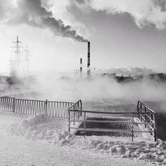 Foto op Canvas vapor above pool of tratment plant © Konstantin Naumov