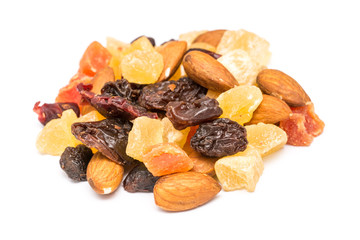 Dried Fruits Isolated On White Background