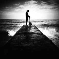 people in silhouette