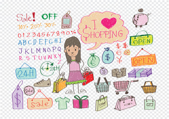 Hand doodle Business icon set idea design