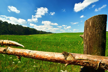 Fototapeta na wymiar Country landscape with beautiful sky.