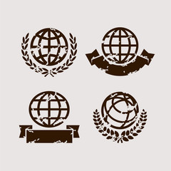 Globe set. Vector