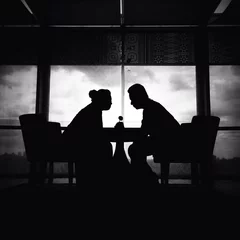 Zelfklevend Fotobehang couple in silhouette © nasruleffendy