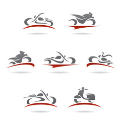 Obraz premium Motorcycles set. Vector