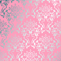 vector seamless backdrop. damask pattern. flower wallpaper