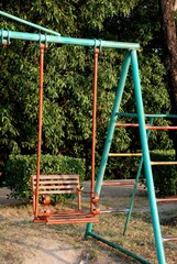 Hanging seat swing, fun fun fun at playground  