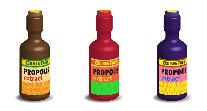 Propolis extract bottles