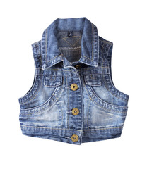 Jeans vest.Isolated.