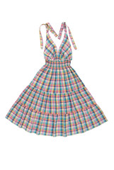 checkered sun-dress