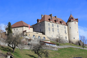 Fototapeta na wymiar Château de Gruyères en Suisse