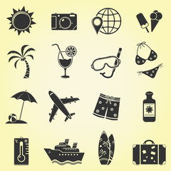 Vacation and travel icons