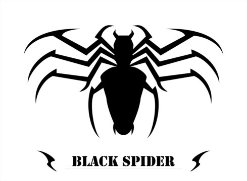 Stylized Black Spider
