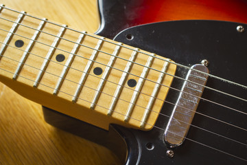 Electric guitar close up
