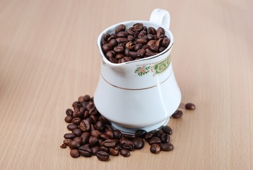 Classic Cup Full Of Coffee Bean