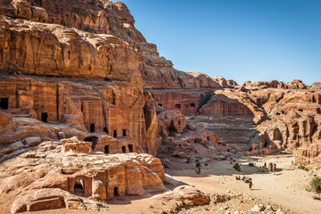 Rock cut Nabatean tombs in Petra 2