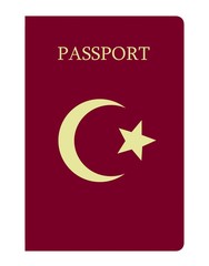 Croissant islamique sur un passeport